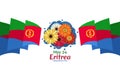 May 24, Independence Day of Eritrea vector illustration.