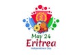 May 24, Independence Day of Eritrea vector illustration.