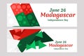 June 26 Independence Day of Madagascar vector illustration. Royalty Free Stock Photo