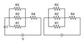 Resistor circuit symbol. Parallel and Series circuit connection.