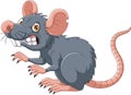 Cartoon rat with angry expression