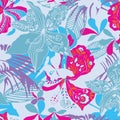 Floral pattern in small colorful flowers. Liberty style.