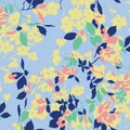 Floral pattern in small colorful flowers. Liberty style.