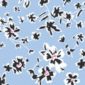 Floral pattern in small colorful flowers. Liberty style.