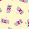 Cute Cat pattern. Lovely Nursery Art for Card, Invitation, Wall Art,