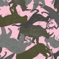 Wild animal Camouflage seamless pattern. Vector illustration