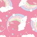 Rainbows pattern, for wrapping paper,
