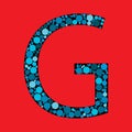 Capital Letter G. Vector abstract alphabet design Royalty Free Stock Photo