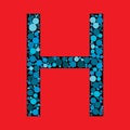 Capital Letter H. Vector abstract alphabet design Royalty Free Stock Photo