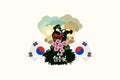 Translation: June 6, Memorial Day Hyeon Chung-Il vector illustration. Royalty Free Stock Photo