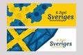 Translation: June 6, National Day. Happy Sweden National Day Royalty Free Stock Photo