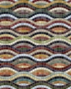 Beautiful multicolored mosaic with wavy stripes. Seamless repeating pattern. Royalty Free Stock Photo