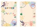 Artsy abstract floral banner, ad, flowers, rainbow, bee