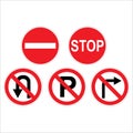 Traffic signs vector illustrator design