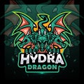 Hydra dragon mascot. esport logo design