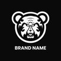 bear head logo concept. creative, animal, flat, monogram and modern logotype