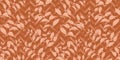 Coffee branches seamless pattern on geometric background. Organic product label template.