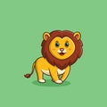 Cute lion cartoon happiness