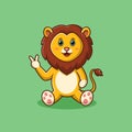 Cute lion cartoon happiness