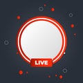 New Social media icon avatar LIVE video streaming. Element for social network, web, mobile, ui, app