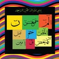 Arabic calligraphy Huroofe Muqtaat Lohe Qurani background images Islamic Print