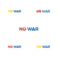 No world war sign icon.Stop War grunge rubber stamp text.Say no to war design template Royalty Free Stock Photo