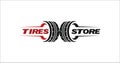 tires store logo design template elements