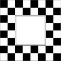 Black and White Checkered Background with White Center for Text Royalty Free Stock Photo