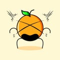 cute orange character with shocked expression and mouth open