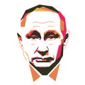 President of Russia Vladimir Putin simple vector Royalty Free Stock Photo