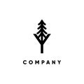 Letter Y Pine Tree Logo Design Vertor Icon Graphic Emblem Illustration