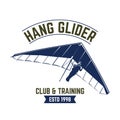 Hang gliding vector illustration logo design