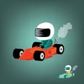 Karting racing logo template Royalty Free Stock Photo