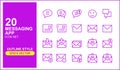 An elaborated collection of message and email icons. Editable vector. EPS10. Illustration