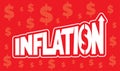 Inflation, vector. Red alert.