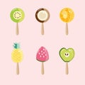 pieces of fruit in the form of ice cream Royalty Free Stock Photo