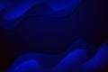 Modern Gradient dark blue abstract wavy background Royalty Free Stock Photo