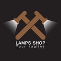 Lamp shop logo. Logo for eyecare center.