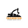 Excavator and backhoe logo vector template Royalty Free Stock Photo