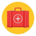 First aid kit, survival box  icon in circle Royalty Free Stock Photo