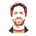 Sergey Brin simple colour illustration Royalty Free Stock Photo