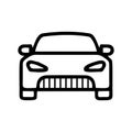 Frontline icon car. Simple line style sign symbol. Auto, view, sport, race, transportation concept Royalty Free Stock Photo