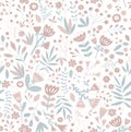 Print. Floral pattern in the small flower. `Ditsy print`.