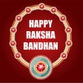 Greeting background with decorated rakhi