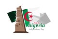 Fifth of July. Independence Day of Algeria vector illustration.