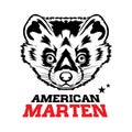 Marten face vector illustration logo design Royalty Free Stock Photo