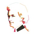 Wolfgang amadeus mozart simple colour illustration