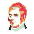 Robert Burns simple colour illustration