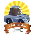 Car Repair and automotive Badge and Sign Vector Illustration