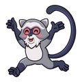 Cute samango monkey cartoon running Royalty Free Stock Photo